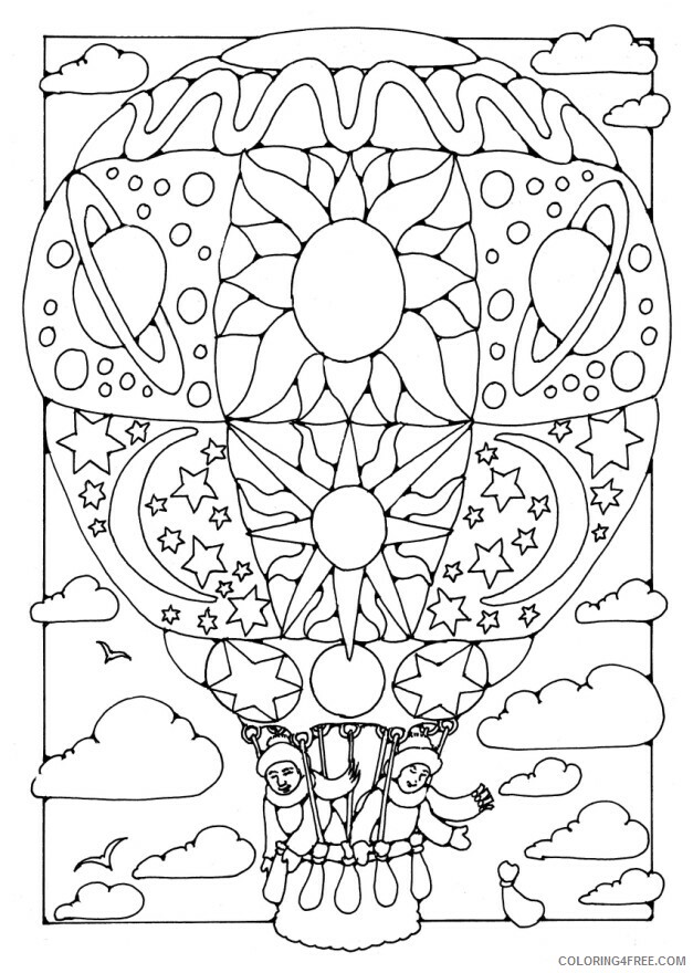 Hot Air Balloon Coloring Pages for Kids Hot Air Balloon Printable 2021 336 Coloring4free