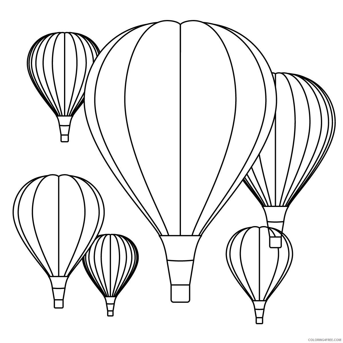 Hot Air Balloon Coloring Pages for Kids Hot Air Balloons Printable 2021 338 Coloring4free