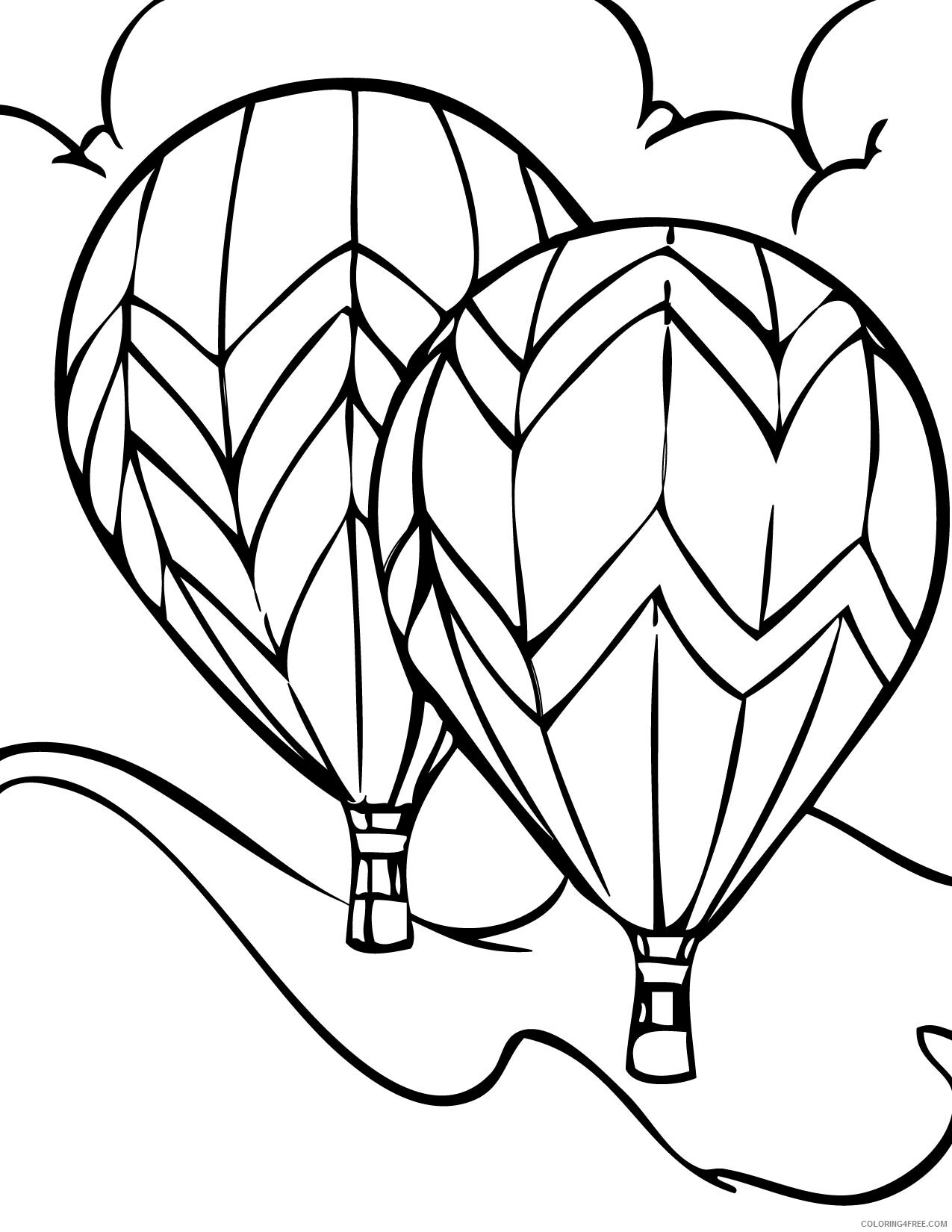 Hot Air Balloon Coloring Pages for Kids Images Printable 2021 332 Coloring4free