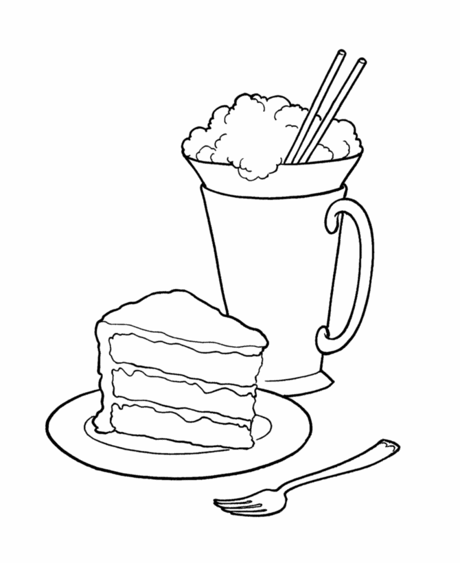 Ice Cream Coloring Pages for Kids Cake and Ice Cream Dessert Printable 2021 342 Coloring4free