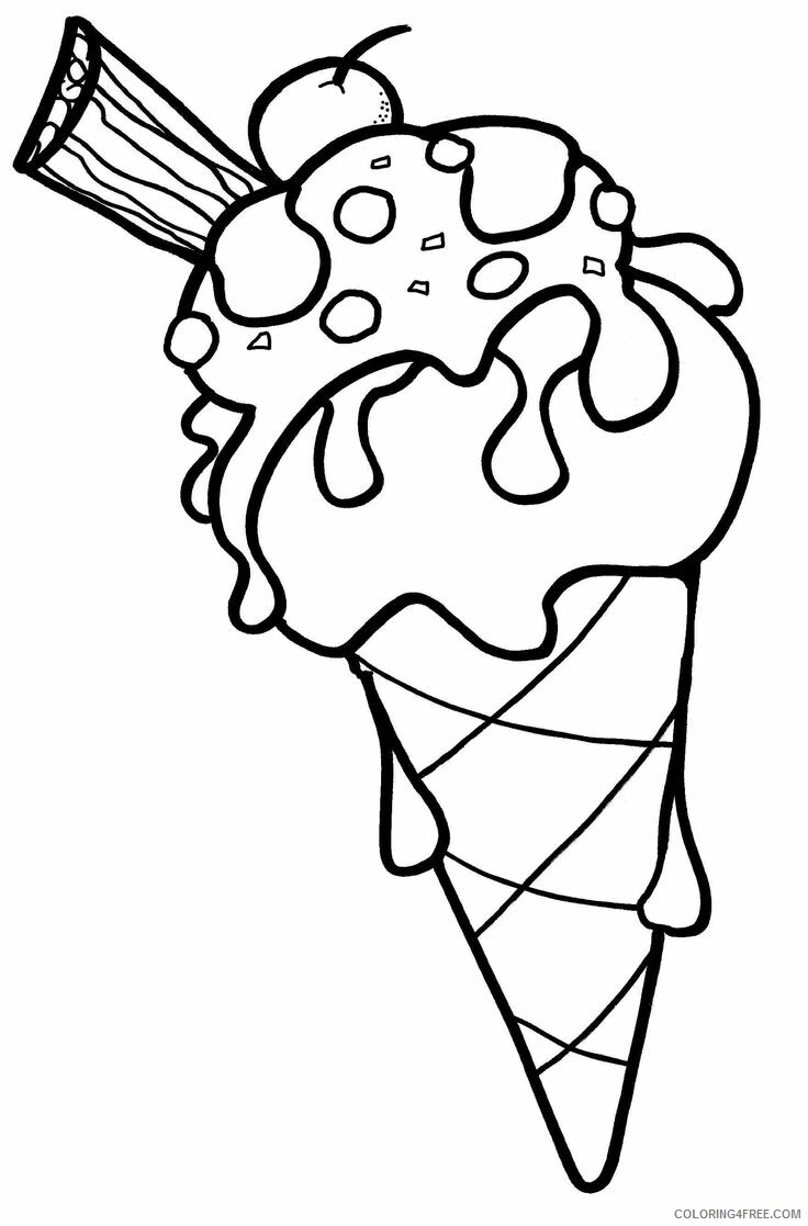 Ice Cream Coloring Pages for Kids Ice Cream Cone Printable 2021 397 Coloring4free