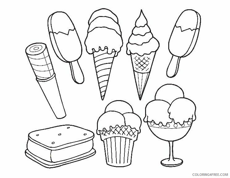 Ice Cream Coloring Pages for Kids Ice Cream Free Printable 2021 389 Coloring4free