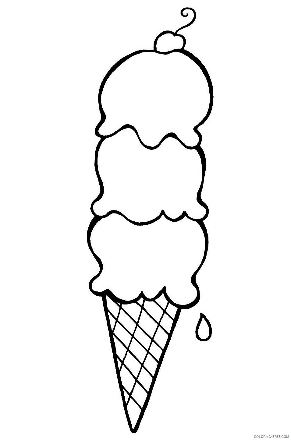 Ice Cream Coloring Pages for Kids Ice Cream Printable 2021 394 Coloring4free