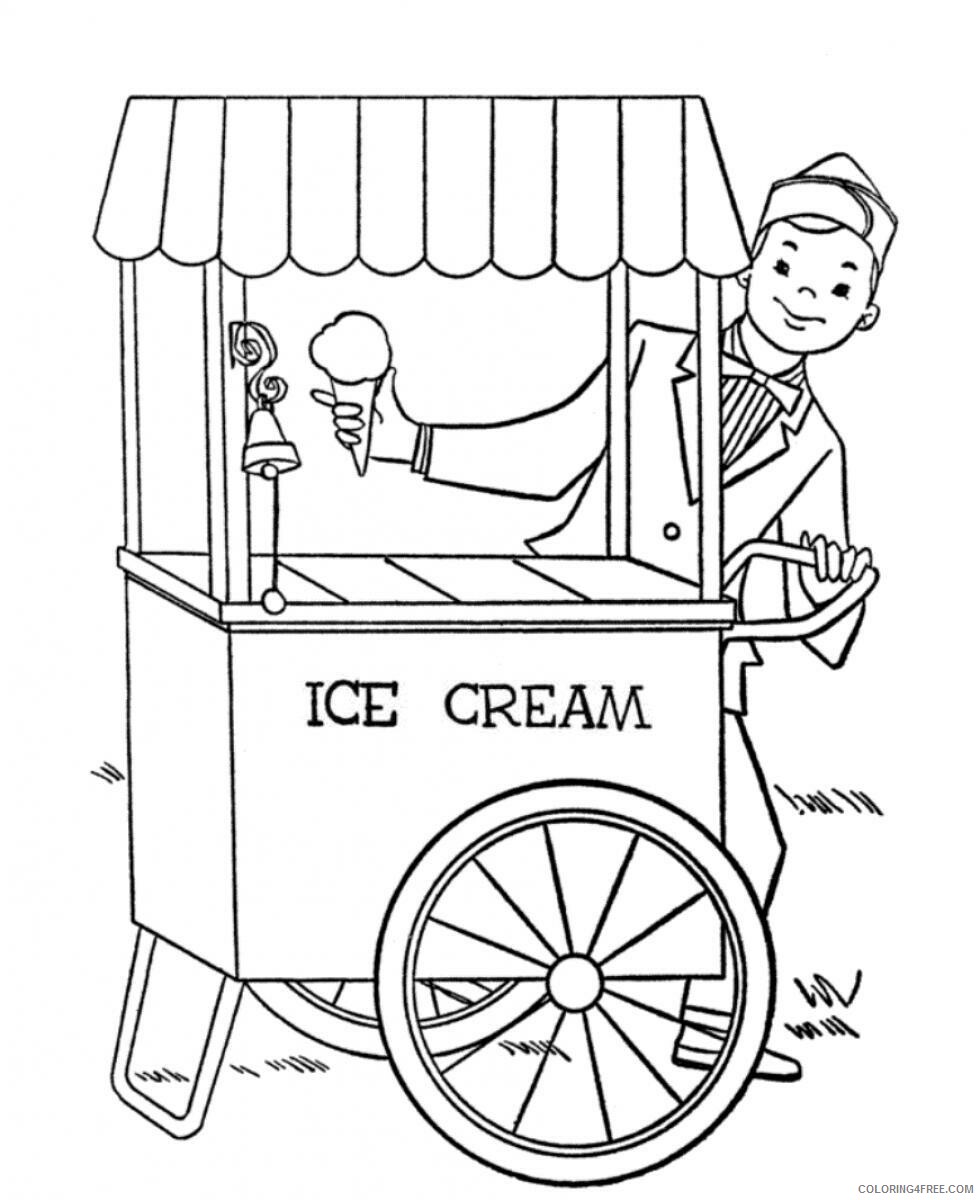 Ice Cream Coloring Pages for Kids Ice Cream Stand Printable 2021 404 Coloring4free