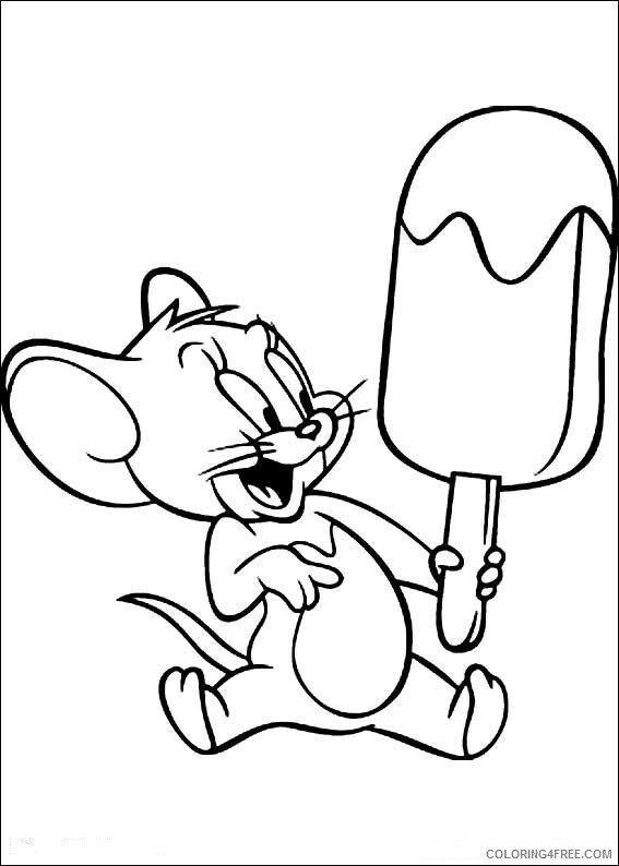Ice Cream Coloring Pages for Kids Jerry having Ice Cream Sheets Print 2021 405 Coloring4free