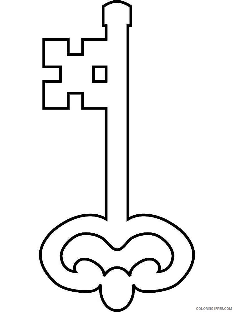 Key Coloring Pages for Kids key 9 Printable 2021 420 Coloring4free