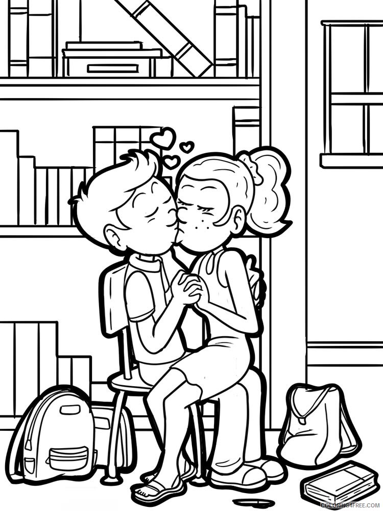 Kiss Coloring Pages for Girls kiss 19 Printable 2021 0763 Coloring4free