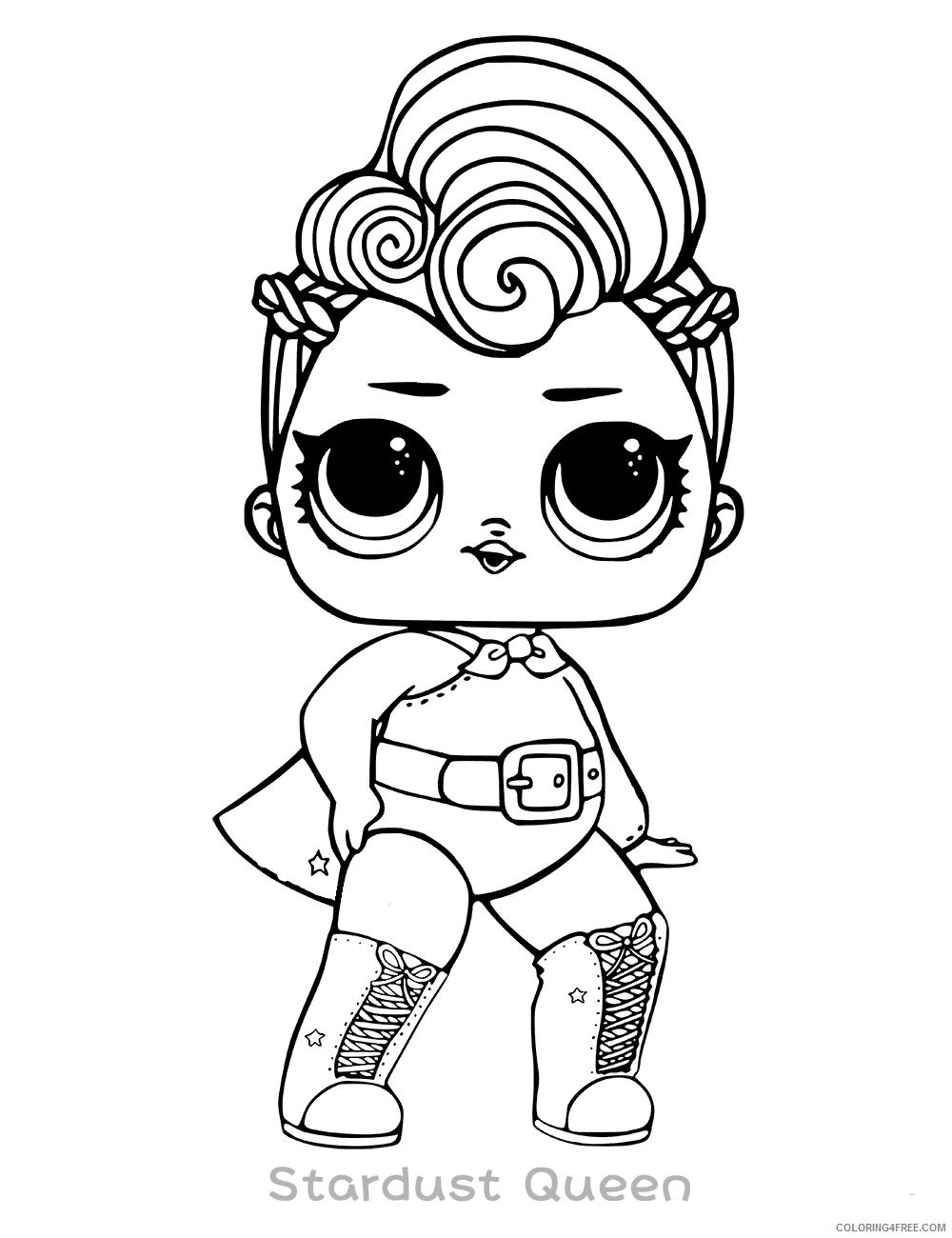 LOL Dolls Coloring Pages for Girls lol doll for kids book Printable 2021 0794 Coloring4free