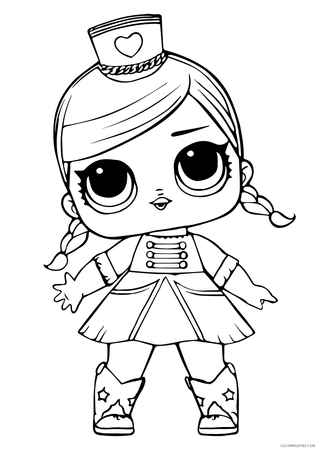 LOL Dolls Coloring Pages for Girls lol doll majorette Printable 2021 0796 Coloring4free