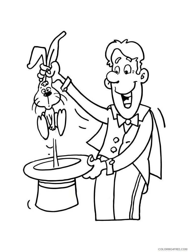 Magician Coloring Pages for Kids Magician 10 Printable 2021 436 Coloring4free