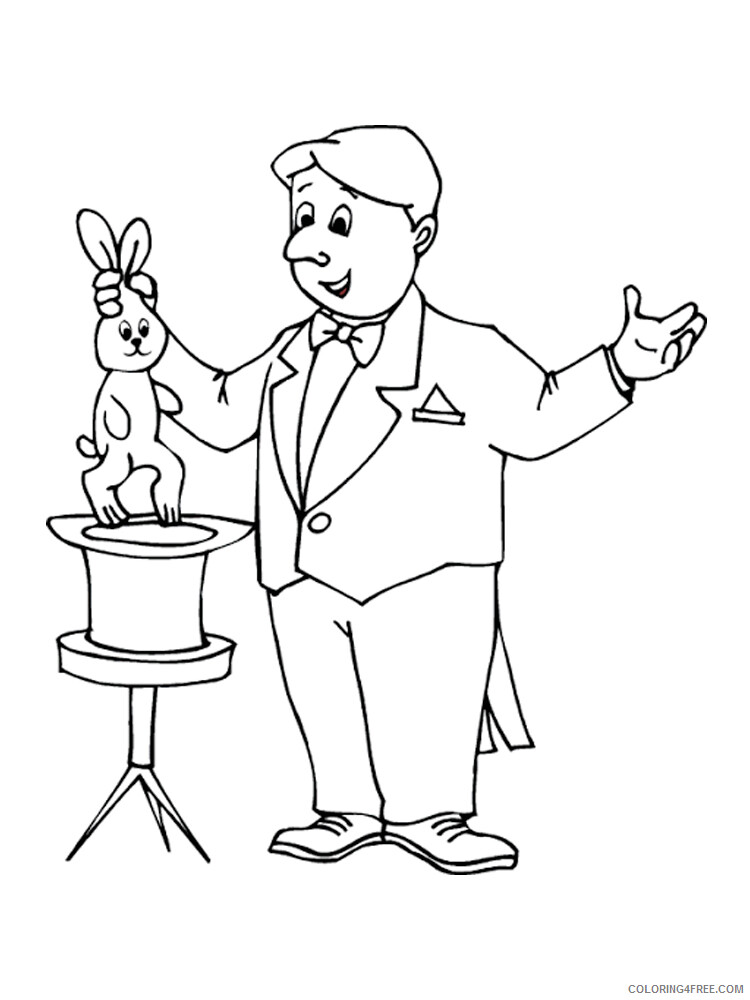 Magician Coloring Pages for Kids Magician 12 Printable 2021 438 Coloring4free