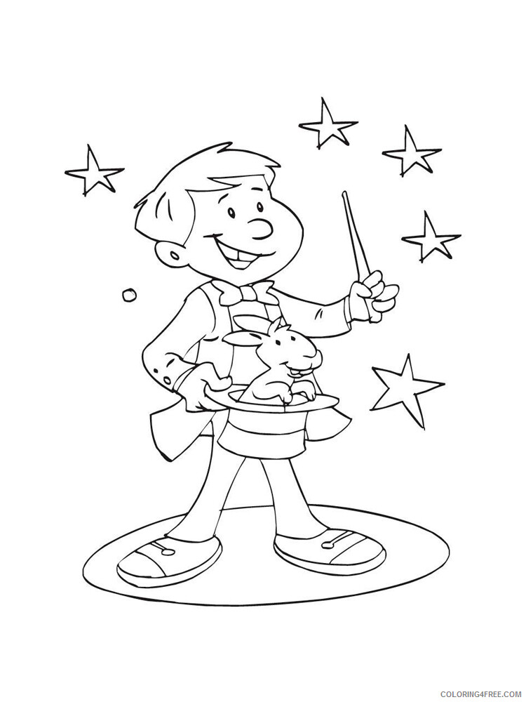 Magician Coloring Pages for Kids Magician 2 Printable 2021 442 Coloring4free