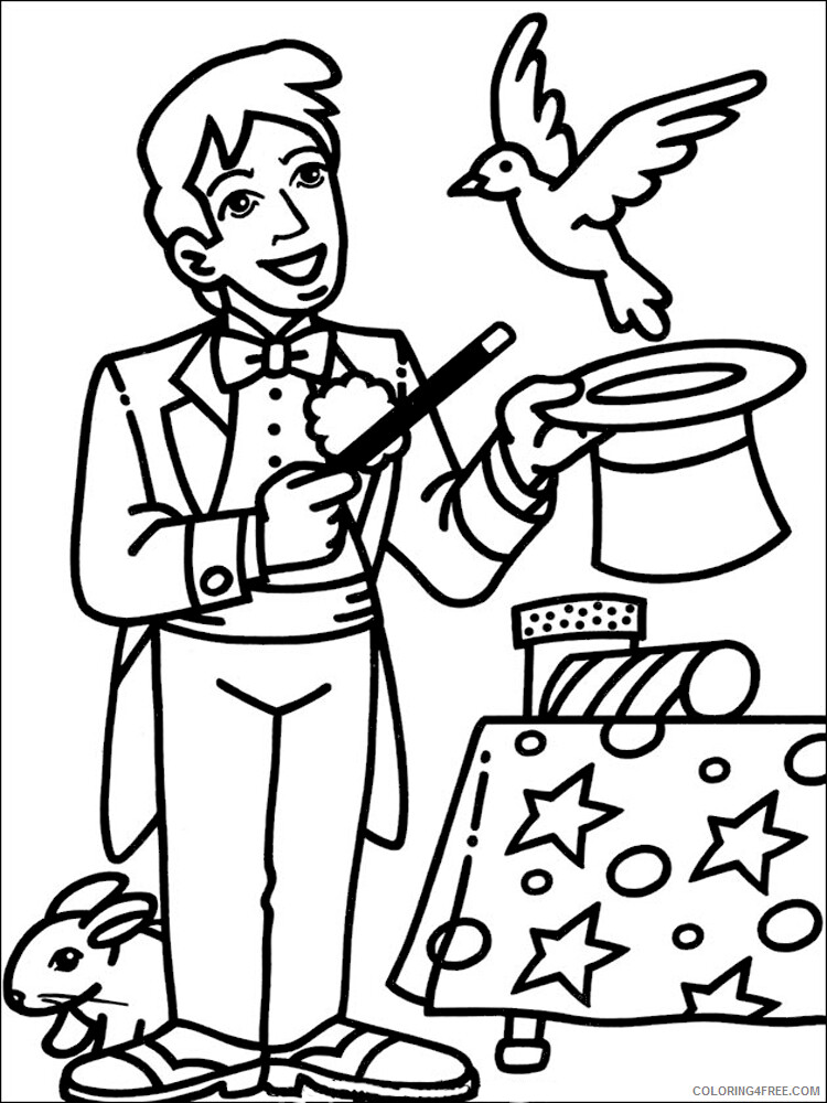 Magician Coloring Pages for Kids Magician 4 Printable 2021 444 Coloring4free