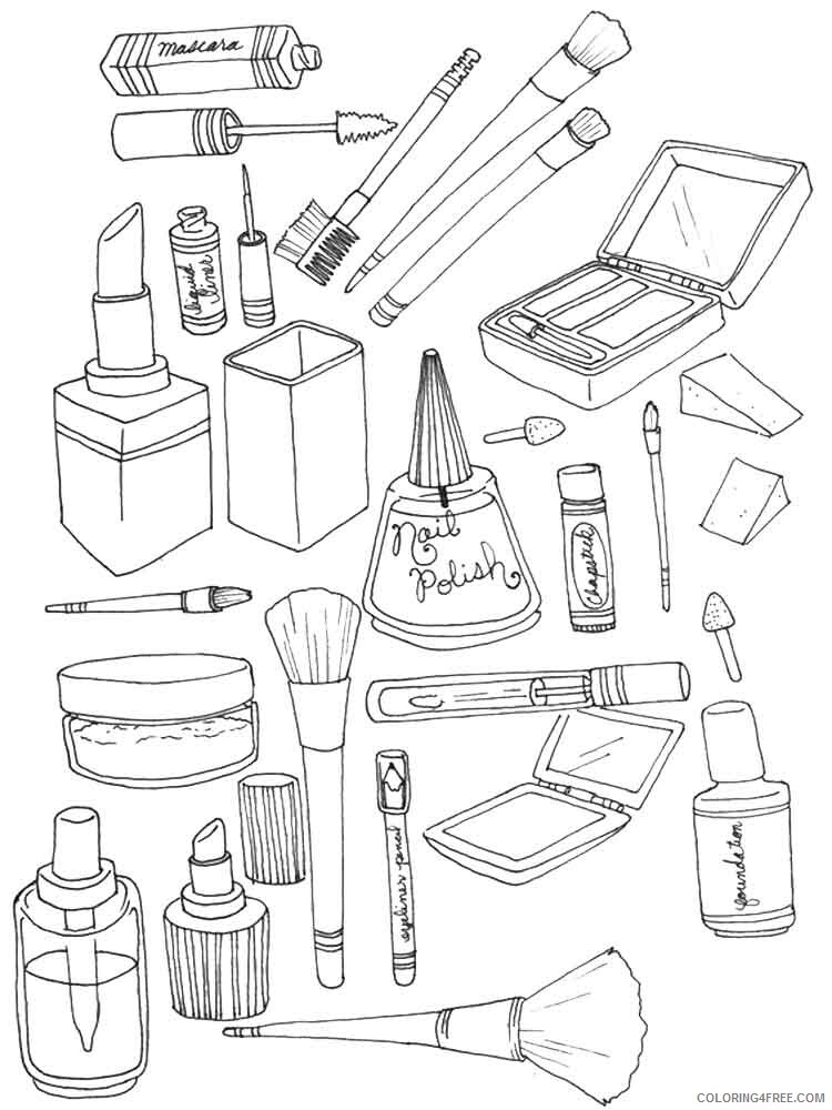 Makeup Coloring Pages for Girls makeup 1 Printable 2021 0885 Coloring4free