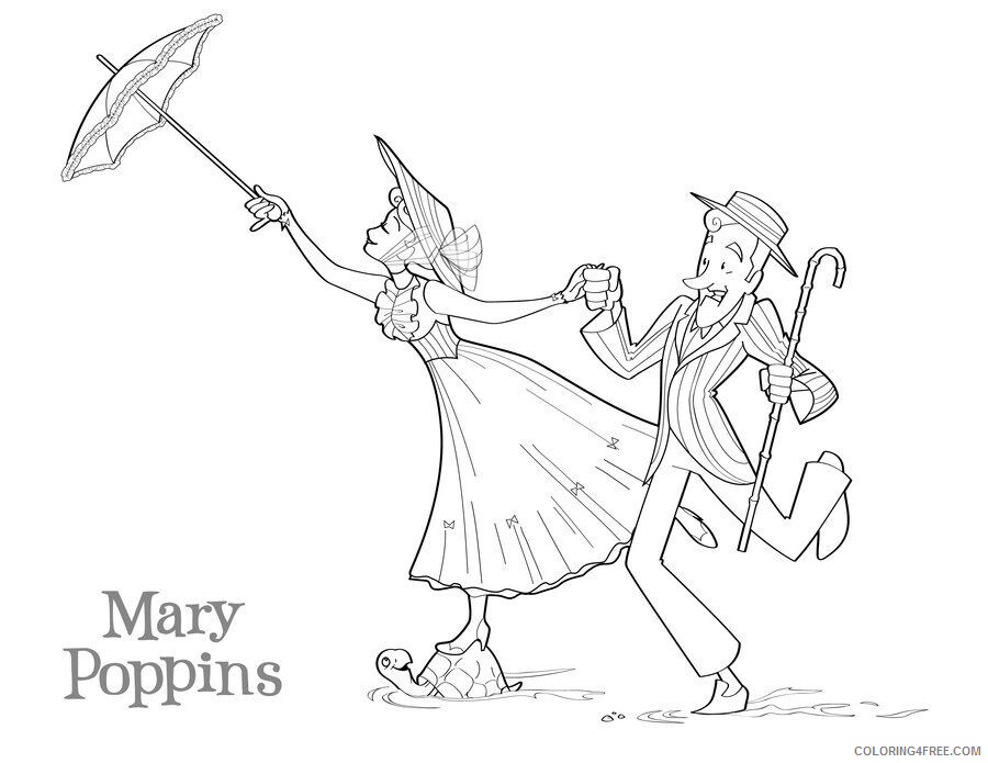 Mary Poppins Coloring Pages for Girls Cute Mary Poppins Printable 2021 0903 Coloring4free