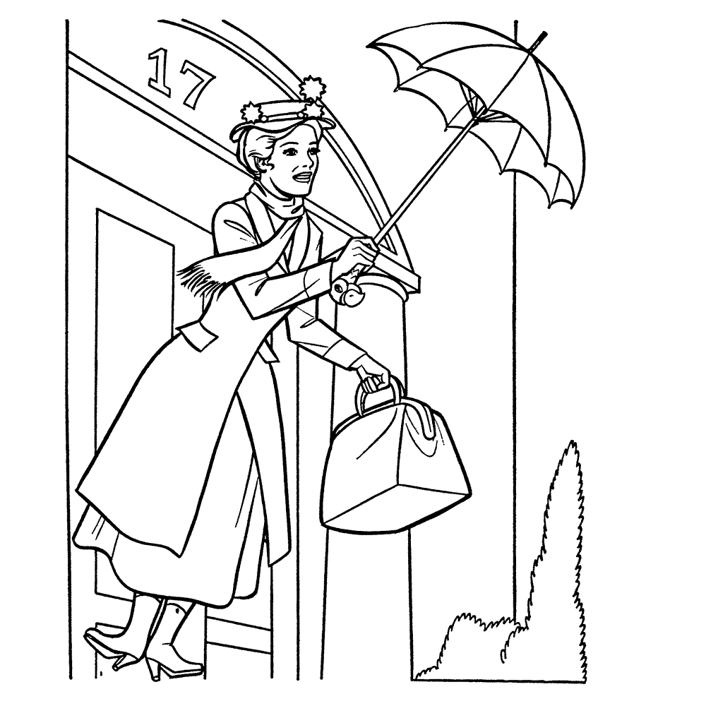 Mary Poppins Coloring Pages for Girls Mary Poppins Printable 2021 0906 Coloring4free