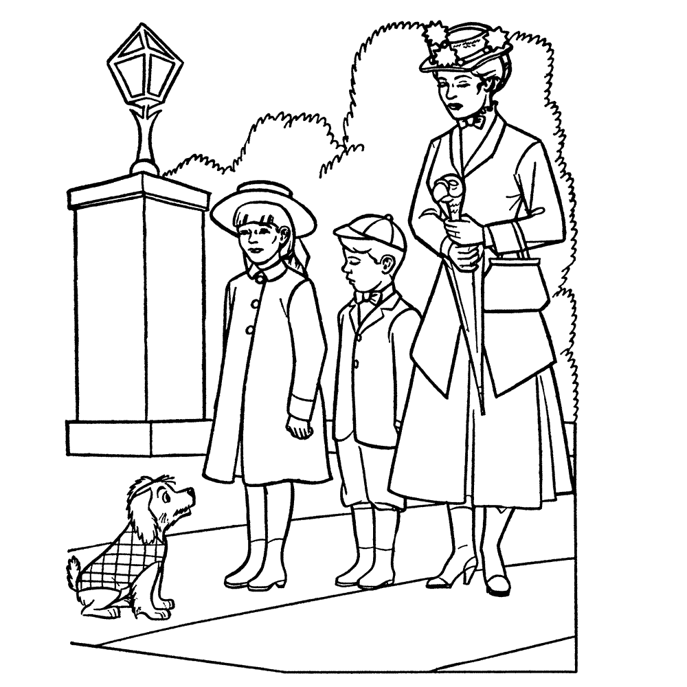 Mary Poppins Coloring Pages for Girls Mary Poppins Printable 2021 0909 Coloring4free
