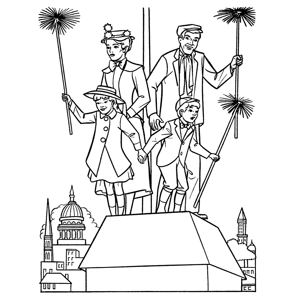 Mary Poppins Coloring Pages for Girls Mary Poppins Printable 2021 0928 Coloring4free