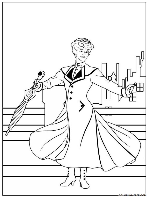 Mary Poppins Coloring Pages for Girls Print Mary Poppins Sheets Printable 2021 Coloring4free