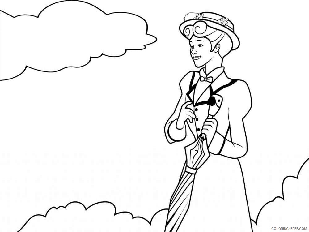 Mary Poppins Coloring Pages for Girls mary poppins 4 Printable 2021 0918 Coloring4free