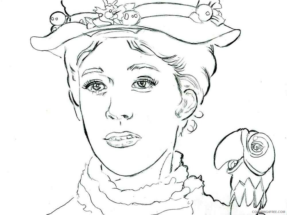 Mary Poppins Coloring Pages for Girls mary poppins 5 Printable 2021 0919 Coloring4free