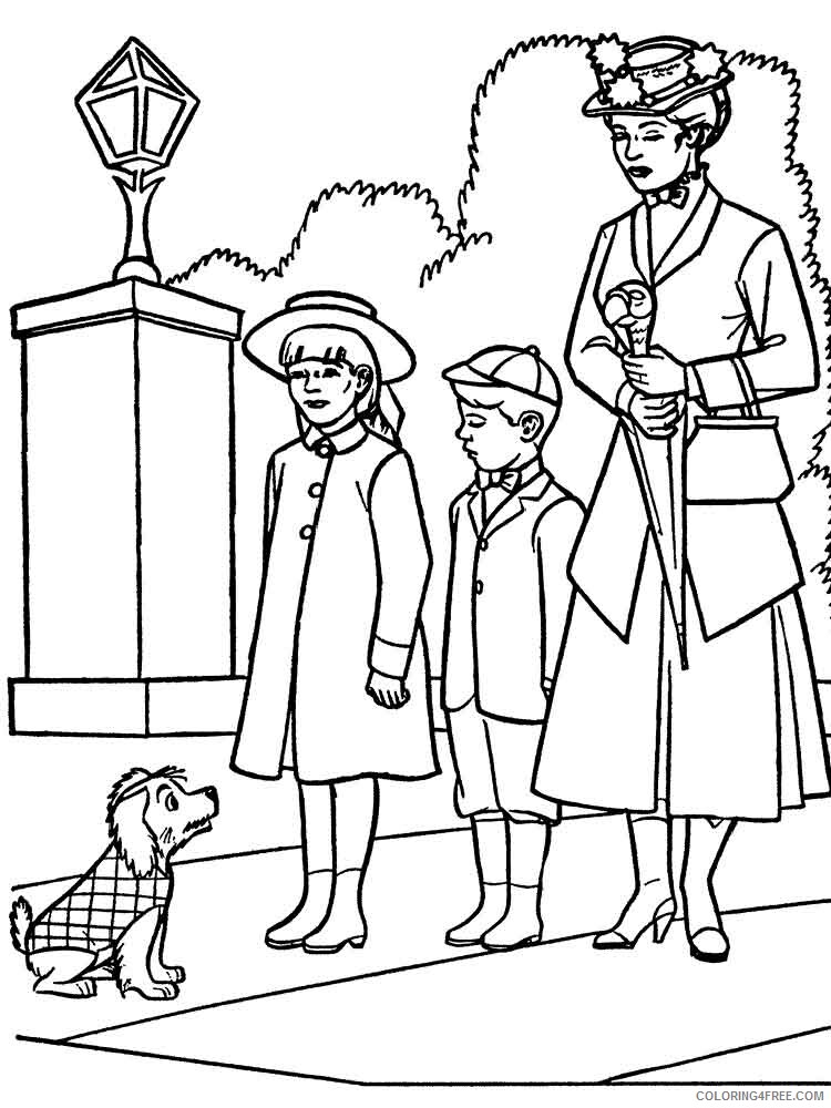 Mary Poppins Coloring Pages for Girls mary poppins 6 Printable 2021 0920 Coloring4free