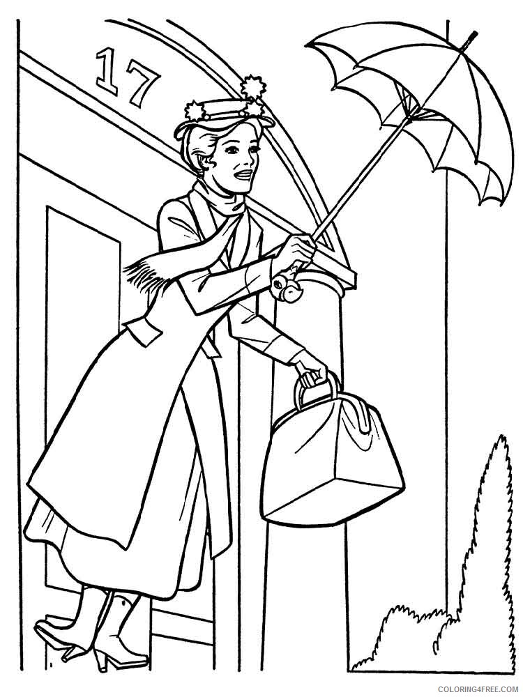 Mary Poppins Coloring Pages for Girls mary poppins 9 Printable 2021 0923 Coloring4free