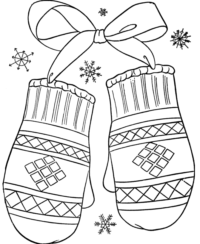 Mittens Coloring Pages for Kids Winter Mitten Printable 2021 460 Coloring4free
