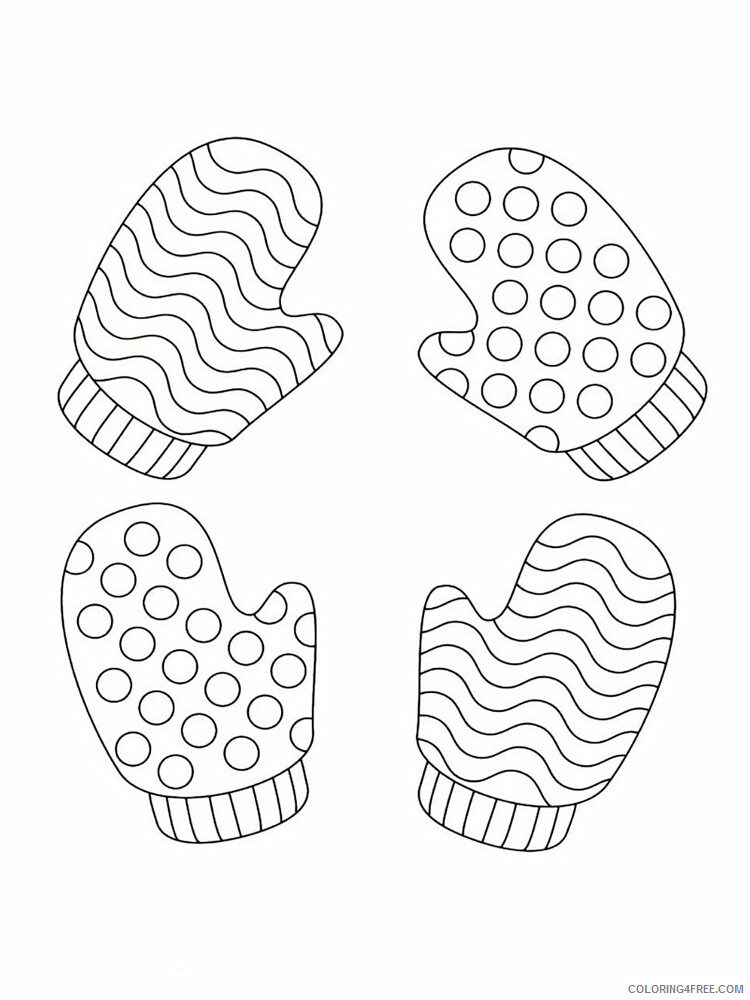 Mittens Coloring Pages for Kids mittens 4 Printable 2021 455 Coloring4free
