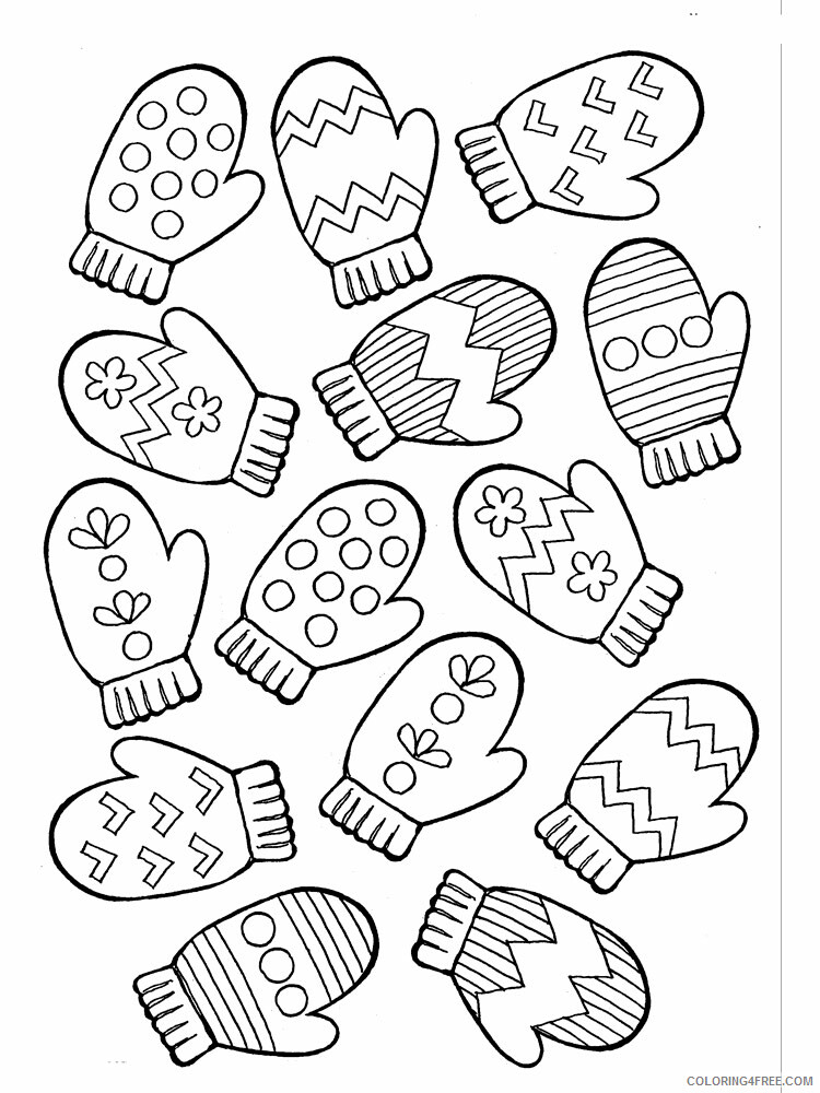 Mittens Coloring Pages for Kids mittens 9 Printable 2021 459 Coloring4free