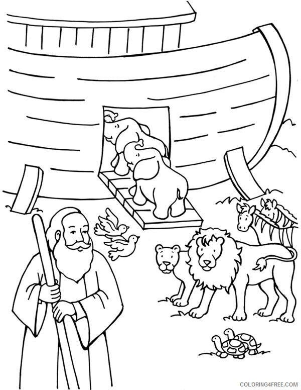Noahs Ark Coloring Pages for Kids Animals Get on Noahs Ark Printable 2021 461 Coloring4free