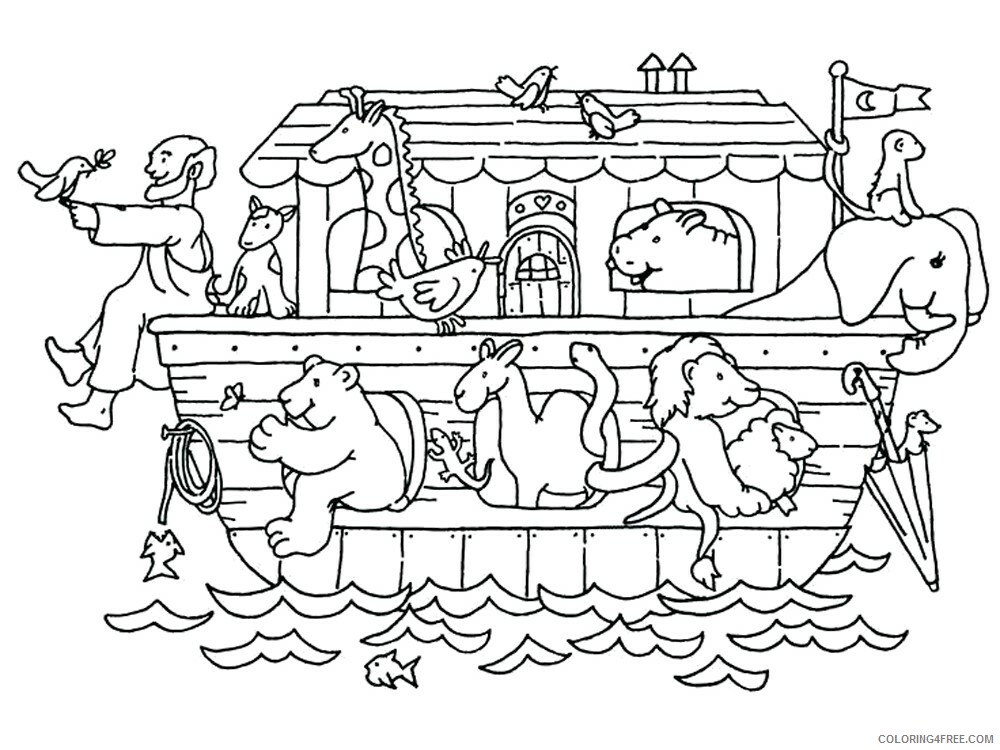Noahs Ark Coloring Pages for Kids Noahs Ark 10 Printable 2021 468 Coloring4free