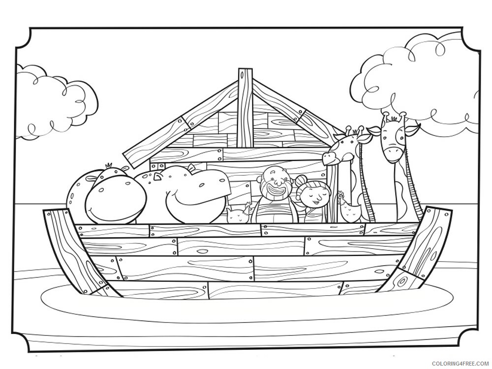 Noahs Ark Coloring Pages for Kids Noahs Ark 11 Printable 2021 469 Coloring4free