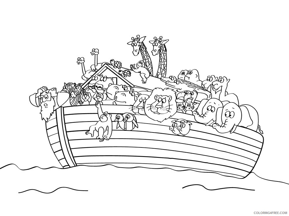 Noahs Ark Coloring Pages for Kids Noahs Ark 14 Printable 2021 471 Coloring4free