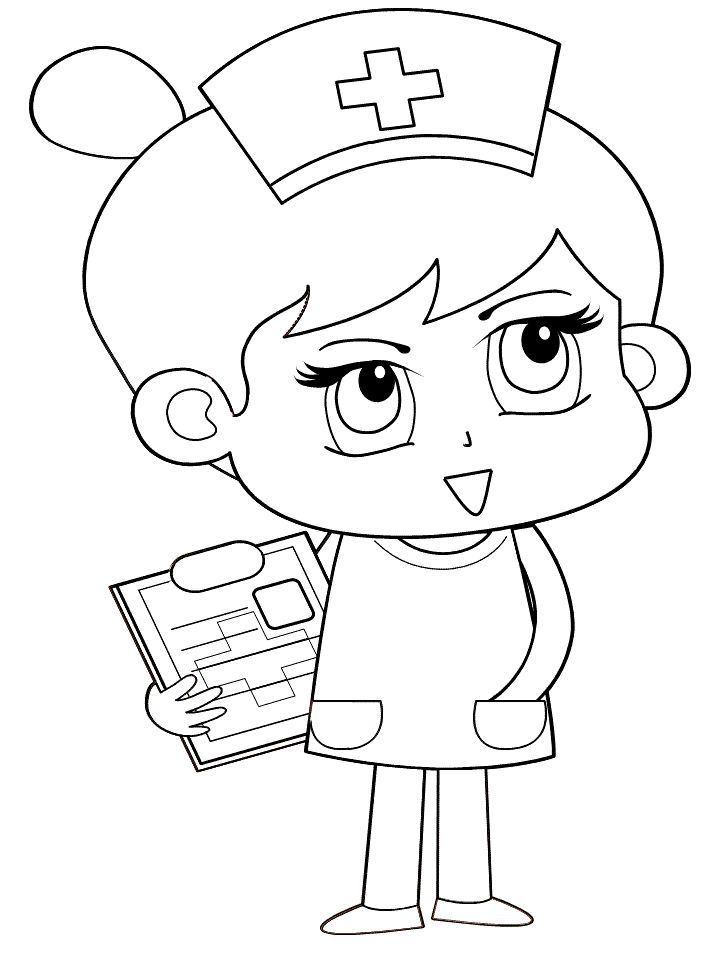 Nurse Coloring Pages for Kids Free Nurse Printable 2021 479 Coloring4free
