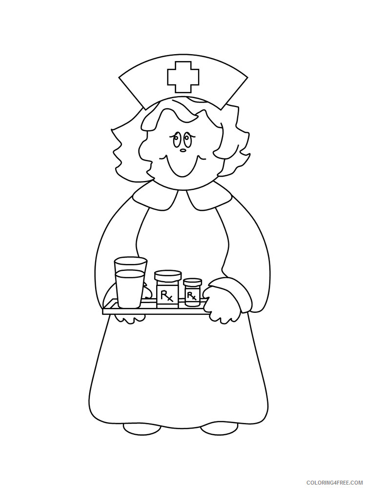 Nurse Coloring Pages for Kids Nurse 2 Printable 2021 487 Coloring4free