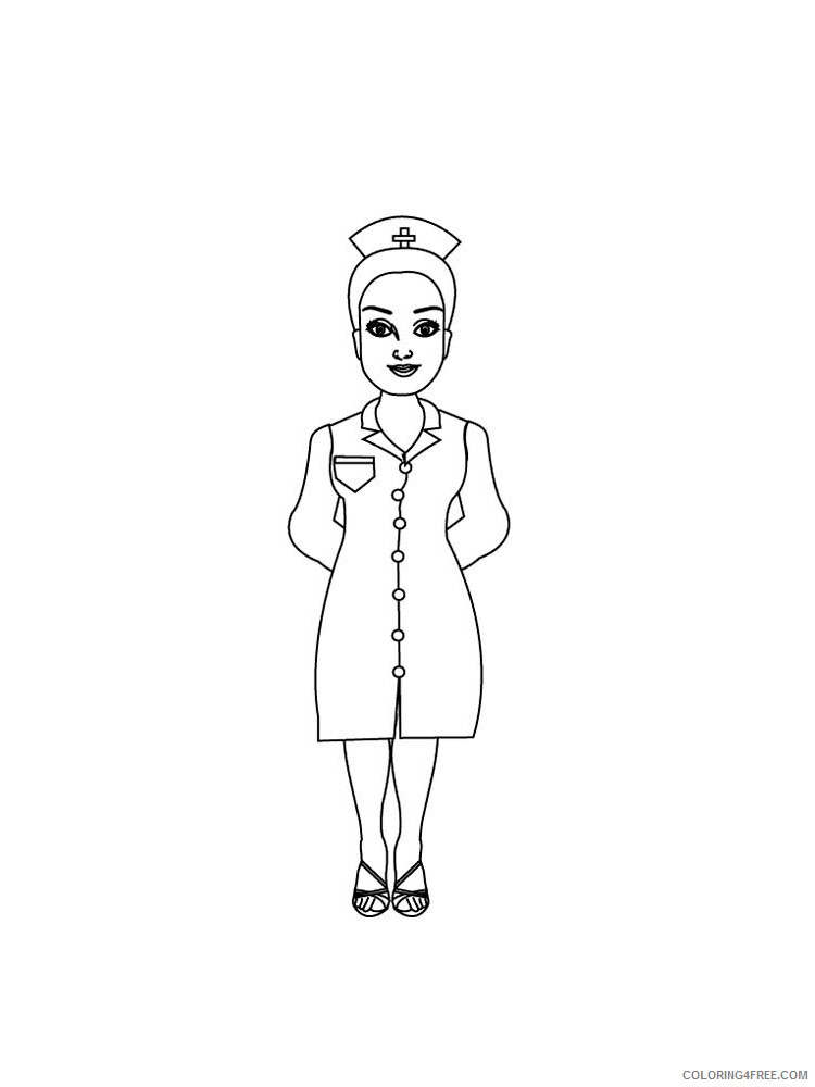 Nurse Coloring Pages for Kids Nurse 6 Printable 2021 490 Coloring4free