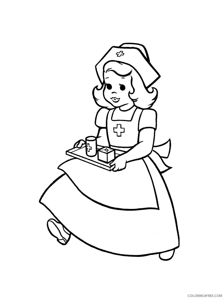 Nurse Coloring Pages for Kids Nurse 8 Printable 2021 492 Coloring4free