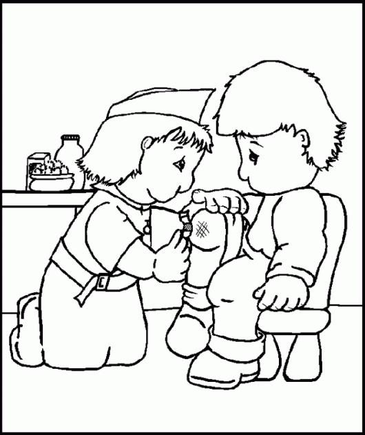 Nurse Coloring Pages for Kids Nurse Caring Printable 2021 482 Coloring4free