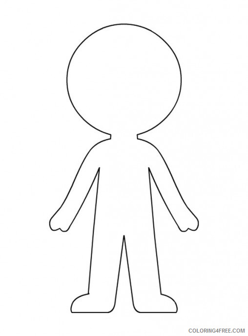 Paper Dolls Coloring Pages For Girls Blank Templates Printable 21 0950 Coloring4free Coloring4free Com