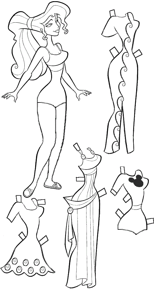 Paper Dolls Coloring Pages for Girls Paper Doll Printable 2021 0960 Coloring4free