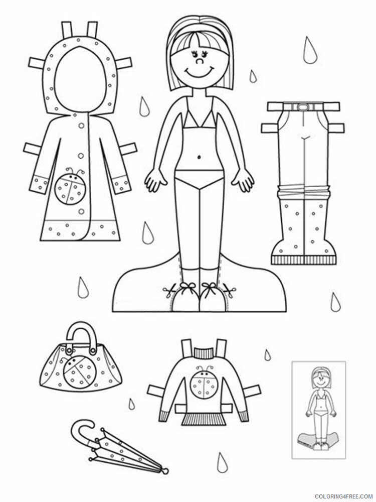 Paper Dolls Coloring Pages for Girls Paper dolls 11 Printable 2021 0966 Coloring4free