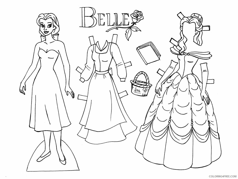 Paper Dolls Coloring Pages for Girls Paper dolls 12 Printable 2021 0967 Coloring4free