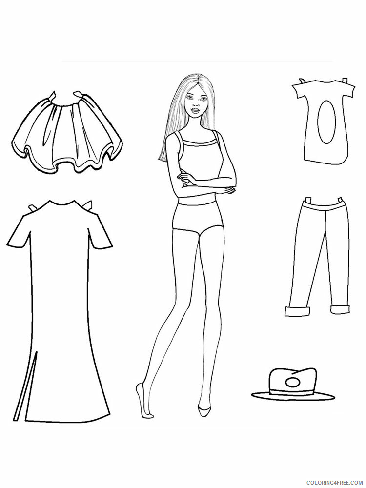 Paper Dolls Coloring Pages for Girls Paper dolls 16 Printable 2021 0970 Coloring4free