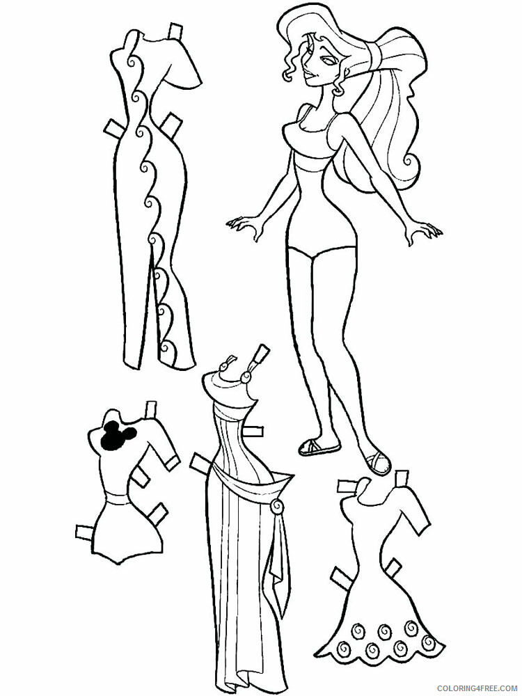 Paper Dolls Coloring Pages for Girls Paper dolls 17 Printable 2021 0971 Coloring4free
