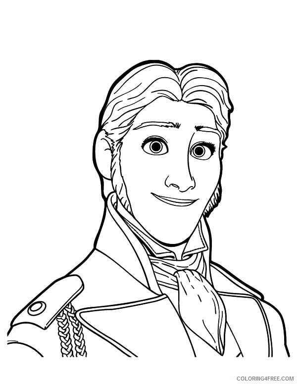Prince Coloring Pages for Girls Portrait of Prince Hans Printable 2021 1027 Coloring4free