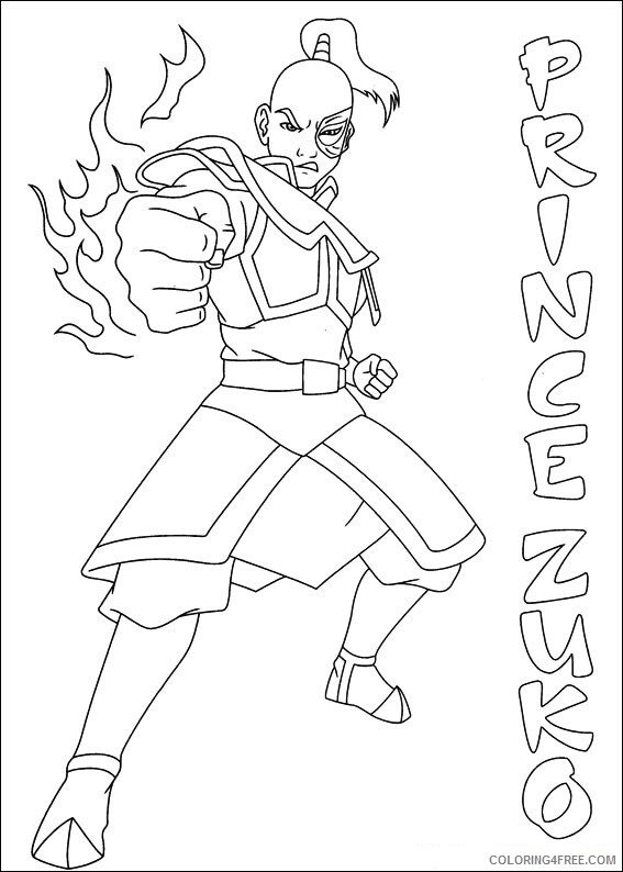 Prince Coloring Pages for Girls prince zuko Printable 2021 1020 Coloring4free