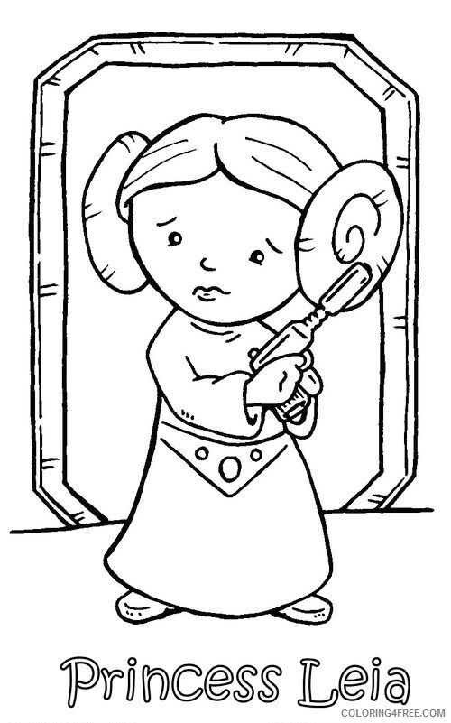 Princess Coloring Pages for Girls Cute Princess Leia Printable 2021 1088 Coloring4free