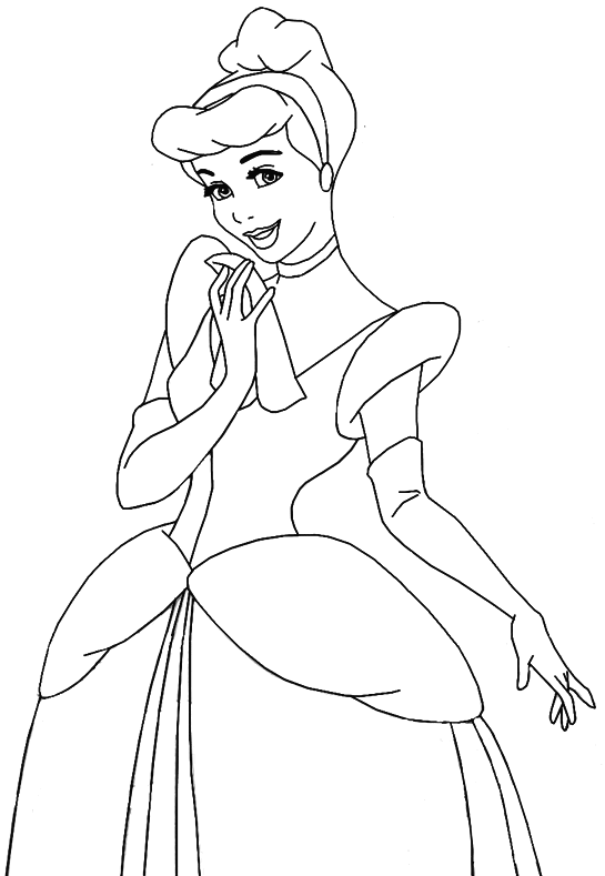 Princess Coloring Pages for Girls Free Princess Cinderela Printable 2021 1091 Coloring4free