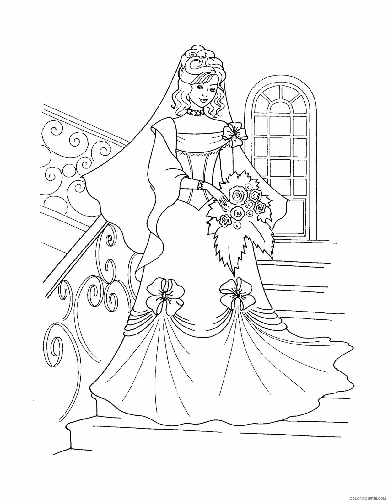 Princess Coloring Pages for Girls Free to Princess Printable 2021 1095 Coloring4free